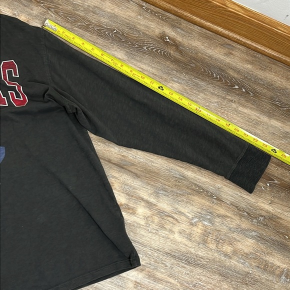 KU Jayhawks Men's Long Sleeve T Shirt Size L Banner Supply Co Retro Cotton Flaw - Picture 8 of 12